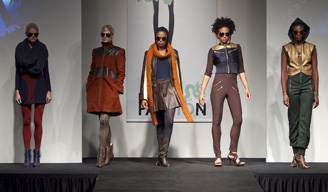 Photo of award winning fashions on runway